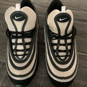 Nike Air Max 97,  Black White Silver Shoes, Like New Size 12 Black TerryCloth